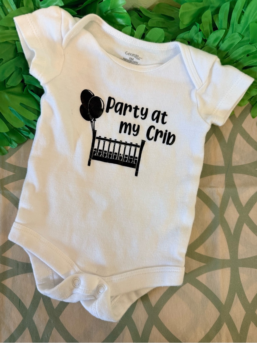 10/$25 • George “Party At My Crib” Cotton Bodysuit